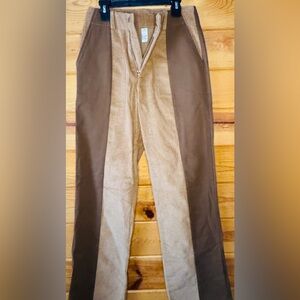 Women's Two-Tone Corduroy Flare Pants